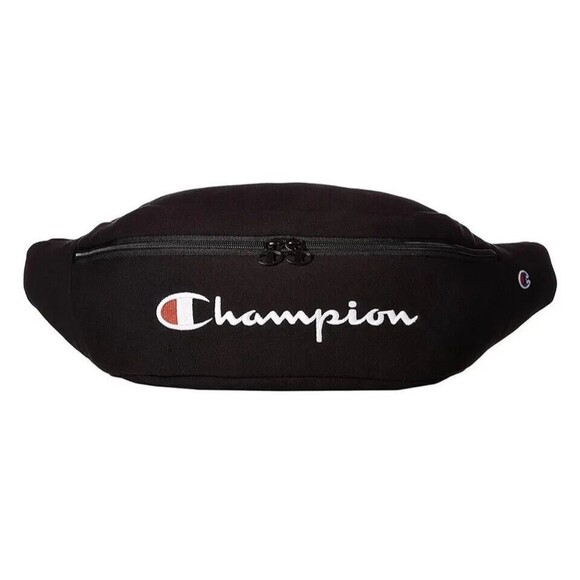 Black Champion Unisex Life Reverse Weave Crossbody Waist Pack Large Fanny Pack - Picture 5 of 10